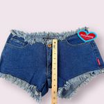 Vtg Y2K 2000's Mo Jeans Low Rise Micro Booty Hot Daisy Dukes Denim Shorts‎ Sz 12 Blue Photo 4