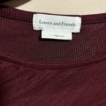 Lovers + Friends Venetian Dress Red Wine Maroon Ruched Asymmetrical Size Small Photo 5
