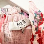 Sea New York Lanie Floral Smocked Midi Dress 100% Silk Pink floral Size Medium M Photo 2