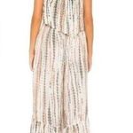 Free People  strapless multicolored cream green brown romper playsuit jum… Photo 1