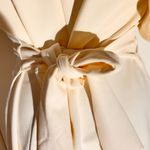 EXPRESS Cream Puff Sleeve Tie-Back Dress – Size Medium Photo 3