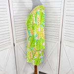 Lilly Pulitzer Vintage Tropical Print Terrycloth Swim Cover Dress Green XS Photo 1