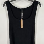 SKIMS  Soft Lounge Tank Top Solid Onyx Black Ribbed Sleeveless Womens Size XL Photo 0