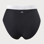 Berlook Black Contrast Trim Plus Size Bikini Top and Bottom Photo 9