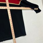 Dress Barn 18/20 Contrast Trim Buttoned Cardigan Sweater Red Black Shiny Gold Photo 5