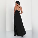 Lulus NWT  Adoring Elegance Black Sleeveless V-Neck Maxi Dress Size Small Photo 2