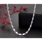 Boutique Flat Mariner Chain Necklace | White Gold Plated Silver Photo 7