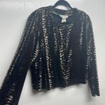 Ronni Nicole II Vintage Tiger Print Button Front Long Sleeve Womens Jacket Sz 22 Brown Photo 3