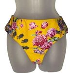 Unlisted Bright Yellow Floral High Leg Bikini Bottoms M Photo 0
