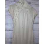 Banana Republic Cabled Short Sleeve SweaterDress in Ivory SMALL Merino Wool Photo 3
