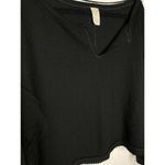 Free People  Top Size S Women's Waffle Knit DAHLIA Black Long Bell Sleeves Blouse Photo 4