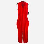 Ralph Lauren Lauren Jumpsuit XL NWT Simran Necktie Choker Cut Out Red Party Photo 2
