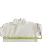 Levi's Aura Sherpa Sweatshirt Top Cream Almond Milk Pink Logo Women’s Small Photo 7
