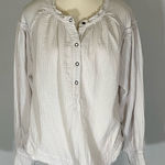 We The Free  White w/Peach Shade Long Sleeve Button Up Photo 0
