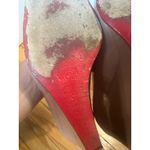 Christian Louboutin  Beige Patent Leather Wedge Pumps Iconic Elegance, Minor Wear Photo 12