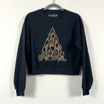 Def Leppard  Black Graphic Cropped Sweatshirt Photo 1