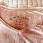 Aeropostale Seriously Soft Light Pink Tie Dye V-Neck Long Sleeve Tee Size XS Photo 2