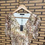Cable & Gauge Cable‎ & Gauge Animal Print Mesh Top Size Medium Photo 2