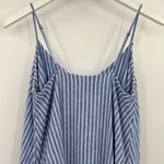 Trovata Birds of Paradis Ari Midi Dress Regatta Striped Blue White Linen Size XS Photo 6