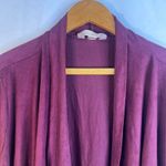 Krazy Kat Burgundy Open Front Faux Suede Cut Out Trim Cardigan Size XL Boho Photo 2