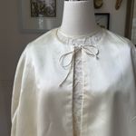 Vintage 80s Elaine’s Victorian Bridal Tea Midi Length Ivory Dress and Cape S White Photo 13