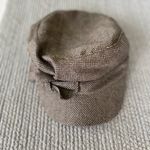 Vintage Y2K Brown White Houndstooth Wool Blend Newsboy Hat Cap Photo 2