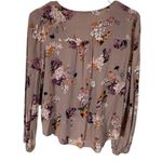 Millibon cross front pale pink floral long sleeve v Photo 8