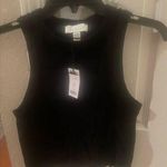 Topshop  Black Sleeveless CropTop, ribbed knit, A15 Photo 0