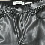 Abercrombie & Fitch  90’s Straight Ultra High Rise Black Leather Pants 26 Short Photo 7