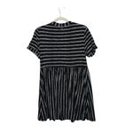 Volcom  Pocket Tee T-Shirt‎ Dress Womens Size XS Relaxed Striped Black White Photo 1