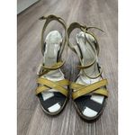 Burberry Wedge Sandals Yellow Patent Leather Womens Shoe Size EU 39 $520 Photo 1