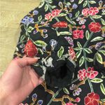 Vintage Carole Little 100% silk quilted floral jacket Size M Black Size M Photo 5