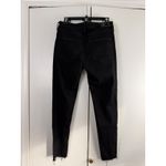 EXPRESS  Black MidRise Skinny Jeans Distressed Raw Hem Size 6 | Grunge Chic | Y2K Photo 2