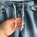 REWASH  Blue Boyfriend Drawstring Elastic Waist RippedJeans S Photo 7