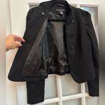 New York & Company Classic Wool Black Puff Shoulders Career Jacket Blazer Size 2 Photo 1