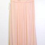 Azazie  Almendra Off the Shoulder Pleated‎ Chiffon Dress in Pearl Pink Size A16 Photo 0