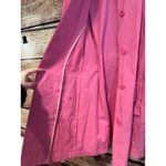 Max Mara Weekend Barbie Bubblegum Pink Belted Button Up Trench Coat Lined Size 8 Photo 2