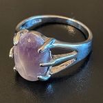 Purple amethyst S925 silver ring size 8.5 Photo 2