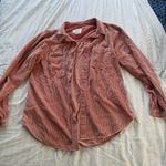 Women Size Medium Corduroy Shirt Pink Photo 0