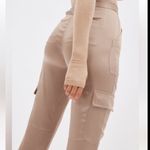 Jonathan Simkhai Carolina belted Satin cargo pant in nutmeg NWT Tan Size 6 Photo 3