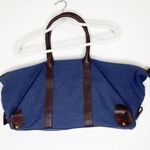 Cuyana  navy canvas leather weekender overnight bag Photo 6