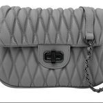 Badgley Mischka  Gray Quilted Mini Bag Photo 4