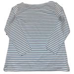 Vineyard Vines Sankaty 3/4 Sleeve Blue White Stripes Size Medium Dri-Fit Material Photo 0