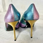Balmain  Sibyl Metallic Leather Cutout Stilettos Pumps Pastel Women's 37 / 6.5 Photo 6