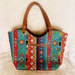 Vibrant Colorful Shoulder Bag with Pom Poms Yellow Photo 5