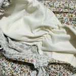 AUW  L Green Floral Smocked Tie-Front Ruffle Strap Slit Midi Dress Padded Bra Photo 12