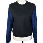 3.1 Phillip Lim women's black Leopard Sleeves Pullover lightweight Sweater 4 Photo 0