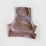 Outdoor Voices Tri-Tone Slashback Crop Sports Bra Pink Purple Size M Photo 1