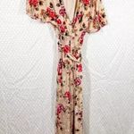 Alice + Olivia Pink Cream Floral Velvet Embroidered Silk Maxi Dress Photo 1