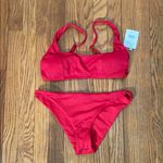 ANDIE  Bikini Set Havana Top Cheeky Bottom Cherry Red‎ Size M NWT Photo 2